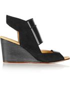 Maison Margiela Suede Wedge Sandals - Lyst