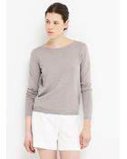 Mango Embossed Polka-Dot Sweater - Lyst