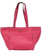 Prada Peonia Calfskin Tote Bag - Lyst
