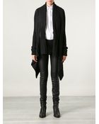 Rick Owens Asymmetric Knit Cardigan - Lyst