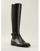 Sergio Rossi Elasticated Panel Riding Boots - Lyst