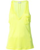 Saint Laurent V-Neck Tank - Lyst