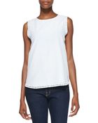 Diane von Furstenberg Jessa Sleeveless Decorativetrim Top - Lyst