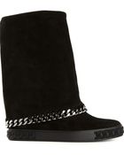 Casadei Chain Detail Rubber Sole Boots - Lyst