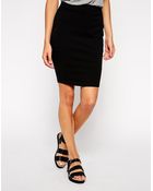 Asos Knee Length Pencil Skirt In Jersey - Lyst