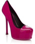 Saint Laurent Tribute Suede Pump - Lyst