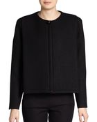 Giorgio Armani Wool Swingback Snap Jacket - Lyst
