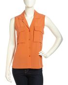 Lafayette 148 New York Jolisa Sleeveless Sandwashed Crepe De Chine Blouse - Lyst