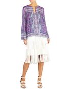 BCBGMAXAZRIA Haida Long-Sleeve Printed Woven Top - Lyst