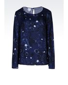Armani Blouse In Printed Silk - Lyst