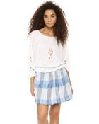 Free People Jewel Blouse Alabaster - Lyst