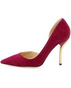 Jimmy Choo Willis Suede Half Dorsay Pump - Lyst