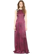 Nina Ricci Snake Print Gown - Bordeaux - Lyst