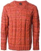 Paul Smith Cable Knit Sweater - Lyst