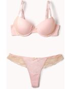 Forever 21 Everyday Lace Trimmed Bra Set - Lyst