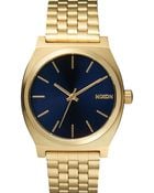 Nixon Light Gold And Cobalt Time Teller Watch - Lyst