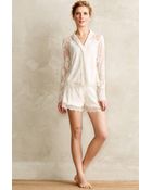 Eloise Ivoire Lace Buttondown - Lyst