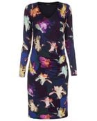 Paul Smith Photogram Iris Long-Sleeve Jersey Dress - Lyst