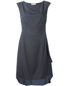 MICHAEL Michael Kors Gathered Polka Dot Dress - Lyst