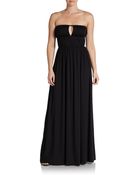 Rachel Pally Shirred Knit Strapless Maxi Dress - Lyst