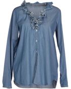 Aglini Denim Shirt - Lyst