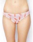 Wildfox Lobster Print Hipster Bikini Bottom - Lyst
