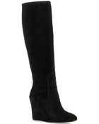 Nine West Heartset Wedge Knee High Boots - Lyst