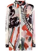 Burberry Prorsum Printed Silk And Cotton-Blend Shirt - Lyst
