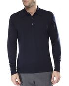 John Smedley Dorset Merino Long Sleeve Polo Shirt - Lyst
