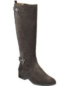 Nine West Bringit Leather Riding Boots - Lyst