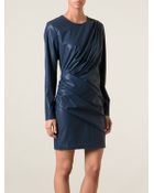 MSGM Faux Leather Cocktail Dress - Lyst