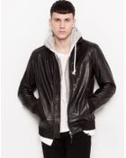 Pull&Bear Leather Jacket - Lyst