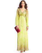 Diane von Furstenberg Dvf Gwendolyn Lace Up Chiffon Gown - Lyst