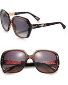 Lanvin Square Clear Jeweled Sunglasses - Lyst