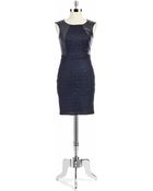Guess Mixed Media Sequin Dress - Lyst