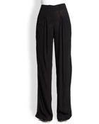 Donna Karan New York Wide-Leg Sheer-Stripe Trousers - Lyst