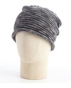 Grace Hats Grey And Black Cable Knit Beanie - Lyst