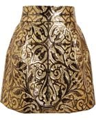 Dolce & Gabbana Metallic Embossed Brocade Skirt - Lyst
