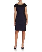 Elie Tahari Dixie Capsleeve Border Dress - Lyst