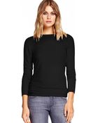 Michael Stars Long Sleeve Crew Neck With Raw Edge - Lyst