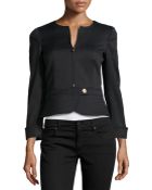 RED Valentino Twill Peplum Zip Jacket - Lyst