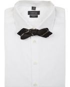 Alexander Olch Single-Stripe Jacquard Bow Tie - Lyst
