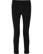 Valentino Satin-Trimmed Stretch-Crepe Straight-Leg Pants - Lyst