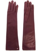 Gucci Long Leather Gloves - Lyst