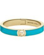 Michael Kors Fulton Goldtone Turquoise Bangle Bracelet - Lyst