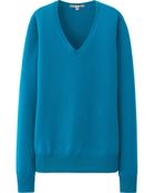 Uniqlo Women Extra Fine Merino V Neck Sweater - Lyst