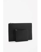 Cos Geometric Leather Clutch - Lyst