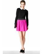 Milly Gathered Skirt - Lyst
