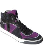 Lanvin Mesh Reflective Trim Hightop - Lyst