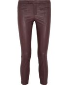 Helmut Lang Leather Skinny Pants - Lyst